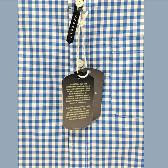 Nat Nast luxury Stretch button up shirt plaid - Picture 3 of 5